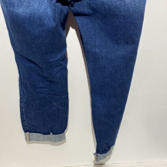 Old Navy Women's Distressed High Rise OG Straight Crop Midi Jeans Blue Size 16 - Picture 8 of 12